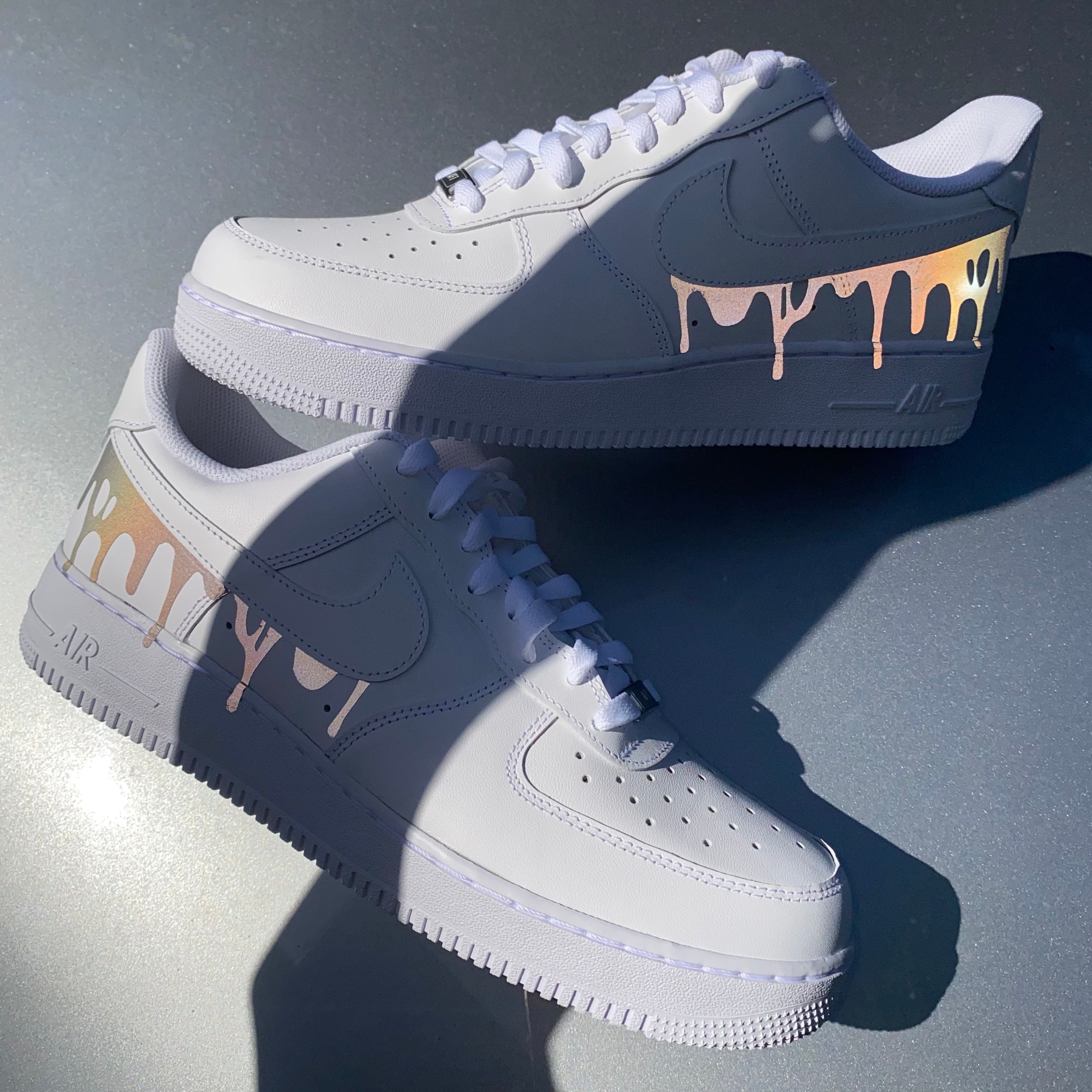 Reflective Drip AF1 – The Custom Sneaker Co