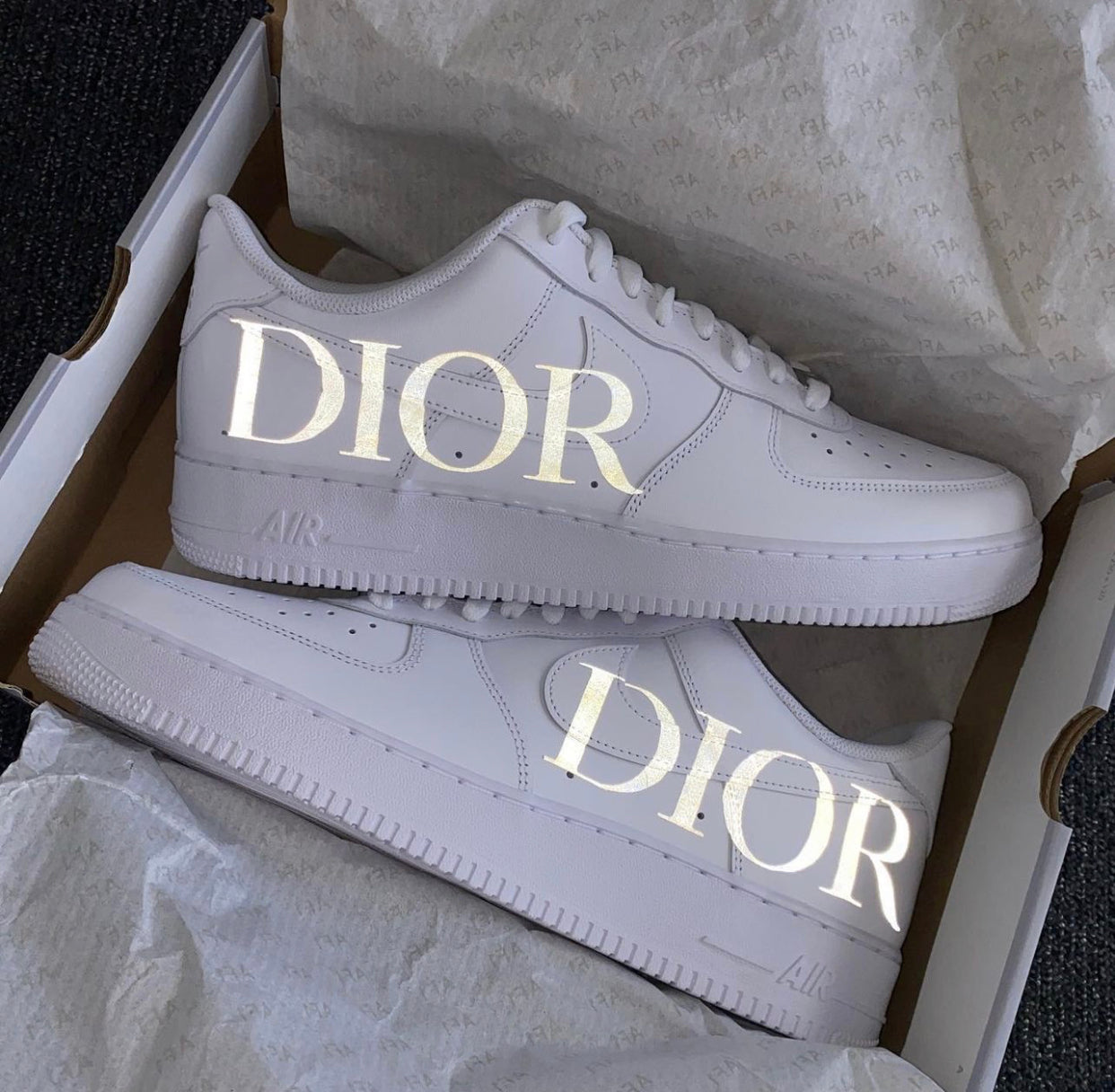 Reflective Dio AF1 – The Custom Sneaker Co - Main Image