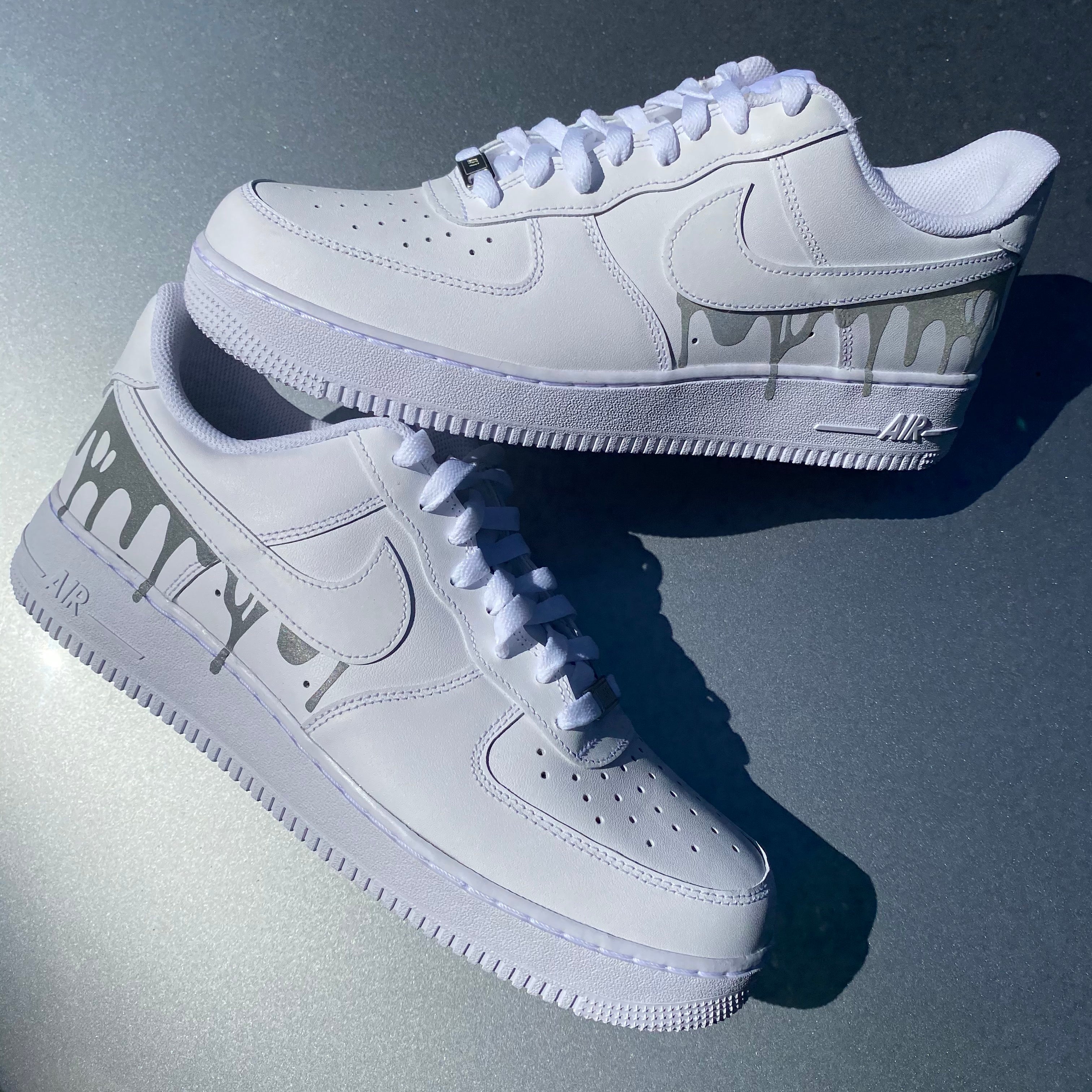 Reflective Drip AF1 – The Custom Sneaker Co