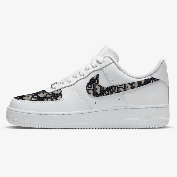 Navy Frayed Tick Fabric AF1