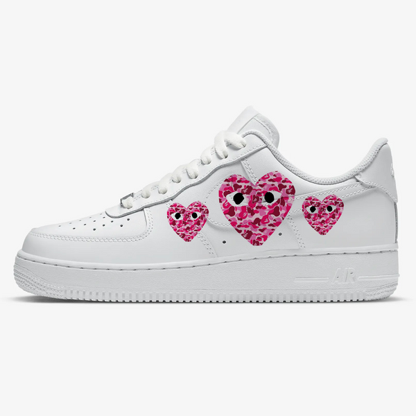 Nike air force 1 custom cdg pink clearance
