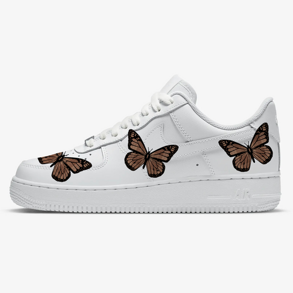Brown Plaid Butterfly AF1